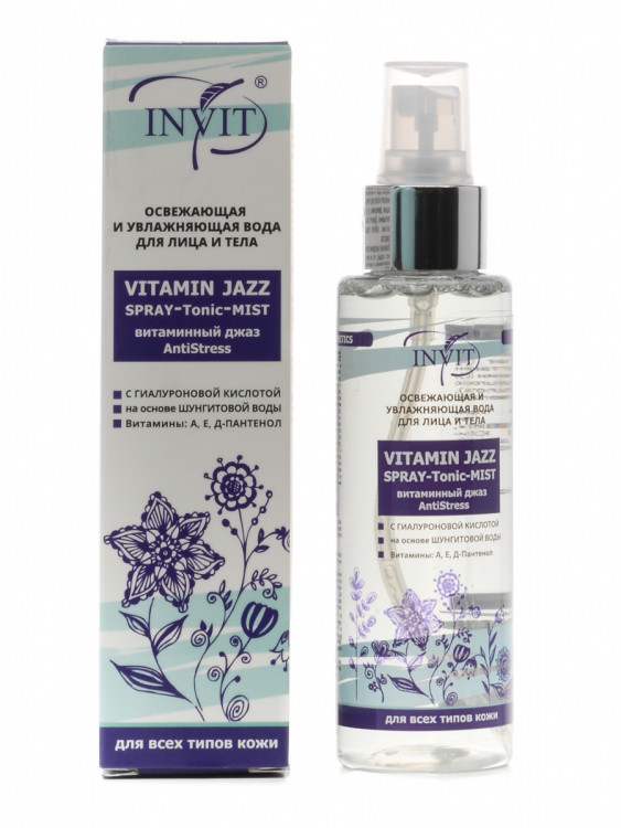INVIT 378-05 Vitamin Jazz Spray тоник освежающий и увлажняющий, 110 мл