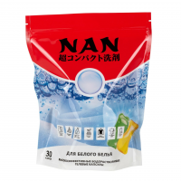 NAN Гель концентрированный для стирки белого белья в водорастворимых капсулах, 30 шт