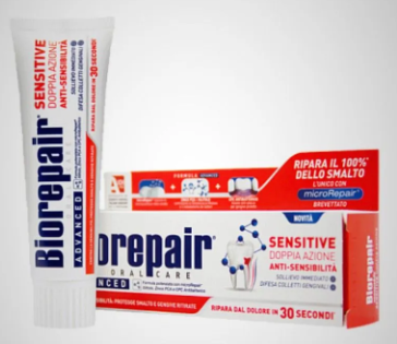 Зубная паста Биорепейр Сенситив Двойное действие (75 мл) / Biorepair Sensitive Double Action